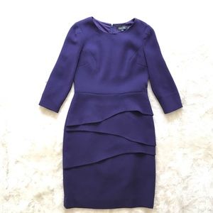 Teri Jon Purple Tiered Ruffle Dress 4